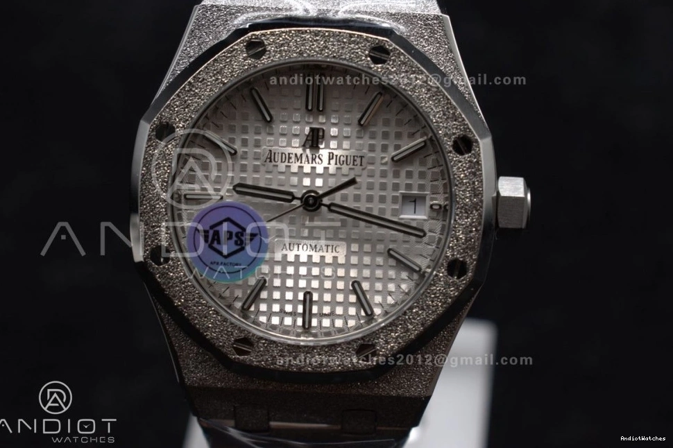 Oak Affordable 1:1 Textured 1033 15454 SS Frosted Super White SA3120 Bracelet Dial SS Edition APSF Royal Best Clone 37mm On 0713